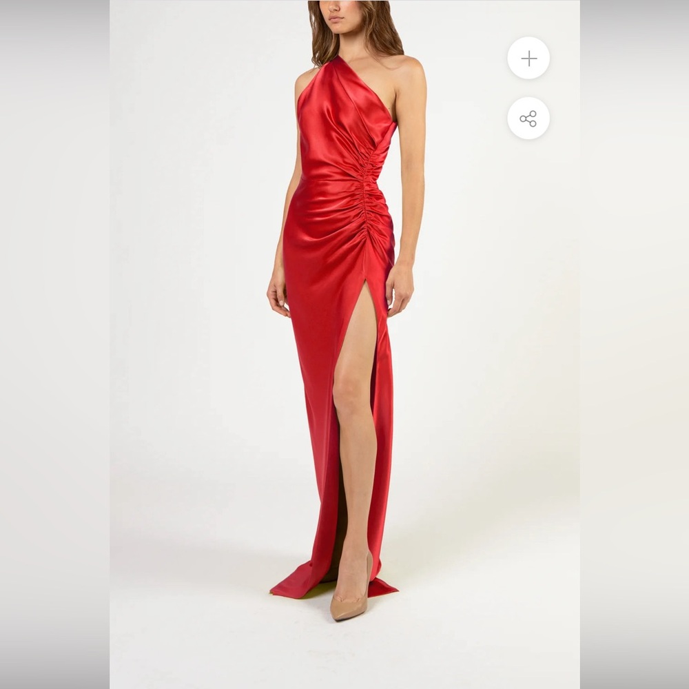 Michelle Mason: show stoper TWIST KNOT GOWN - Red size 2